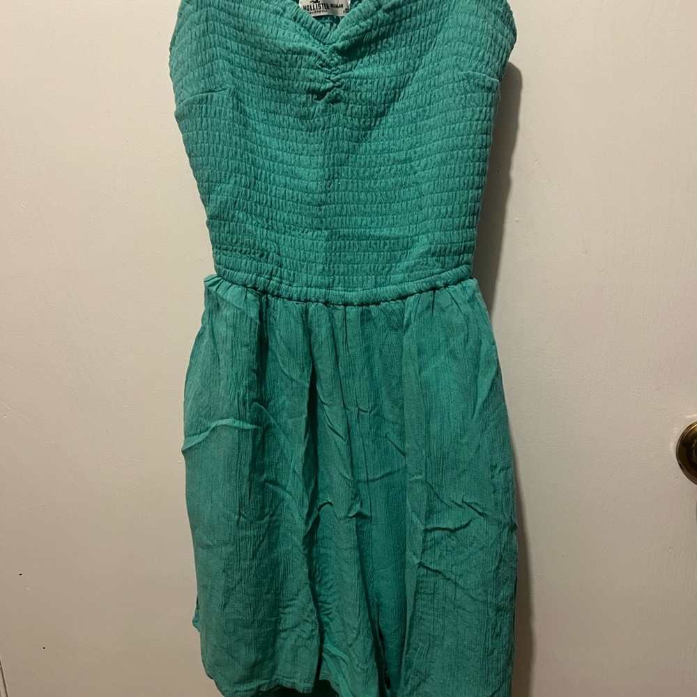 Blue green Strapless Dress